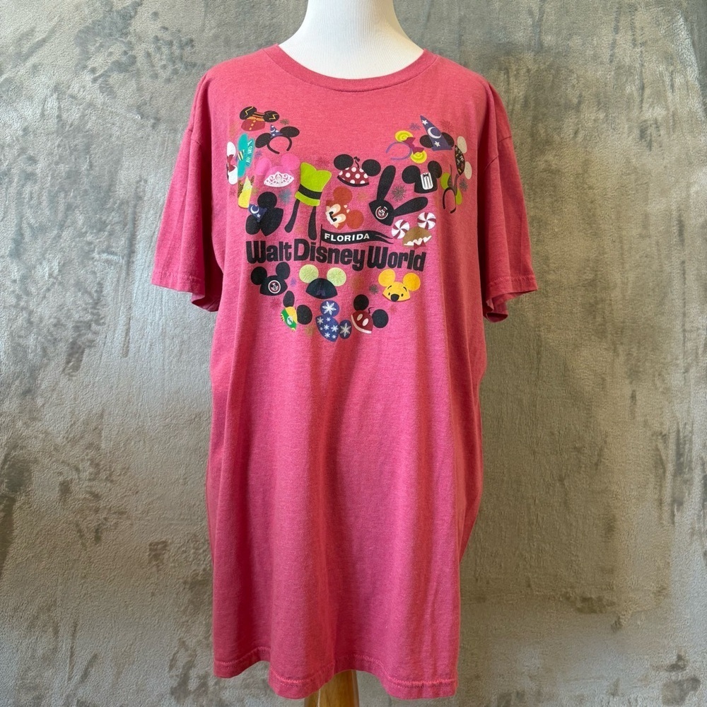 Disney Walt Disney World Theme Park Graphic T-Shirt Sz XL